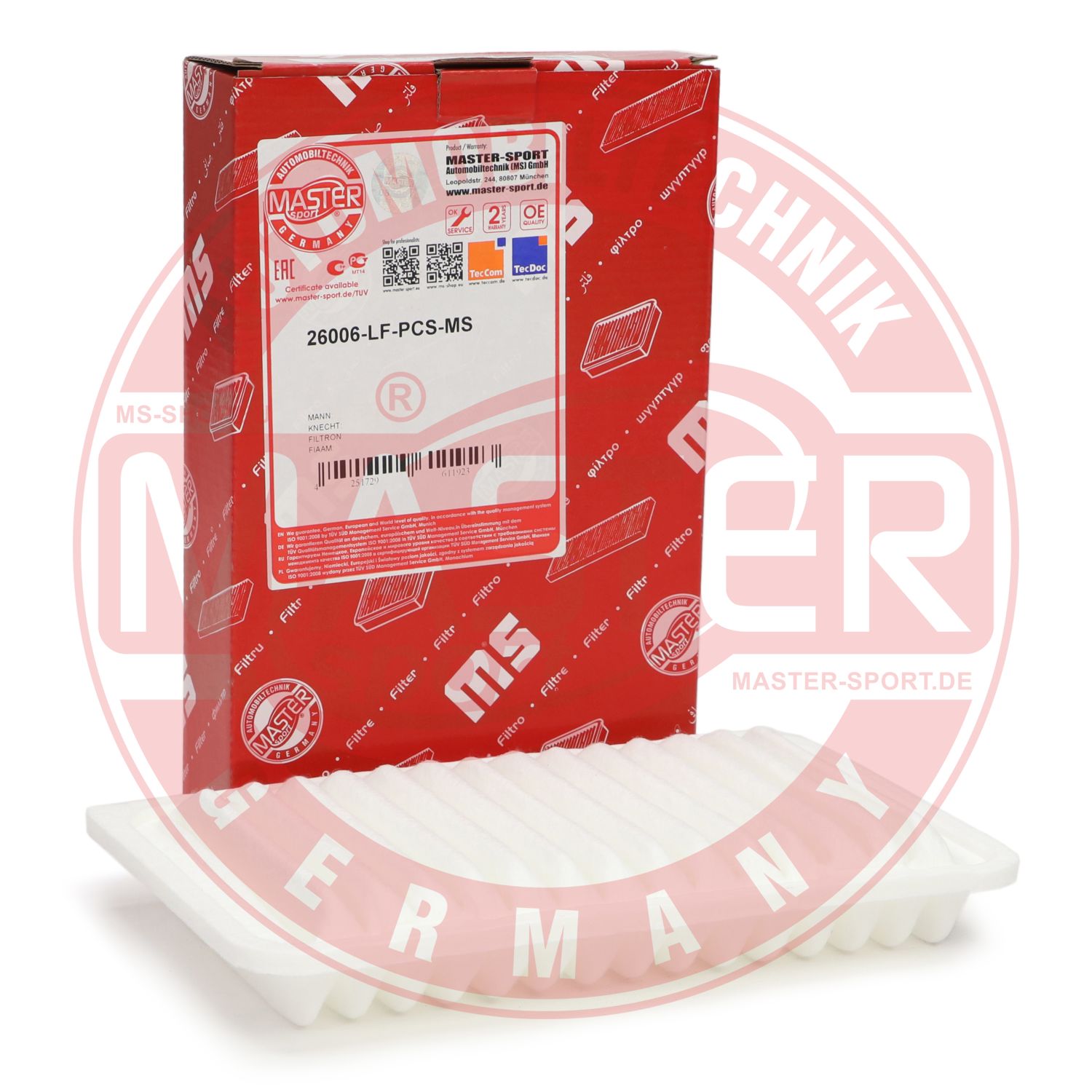 Filtru aer MASTERSPORT GERMANY 26006-LF-PCS-MS